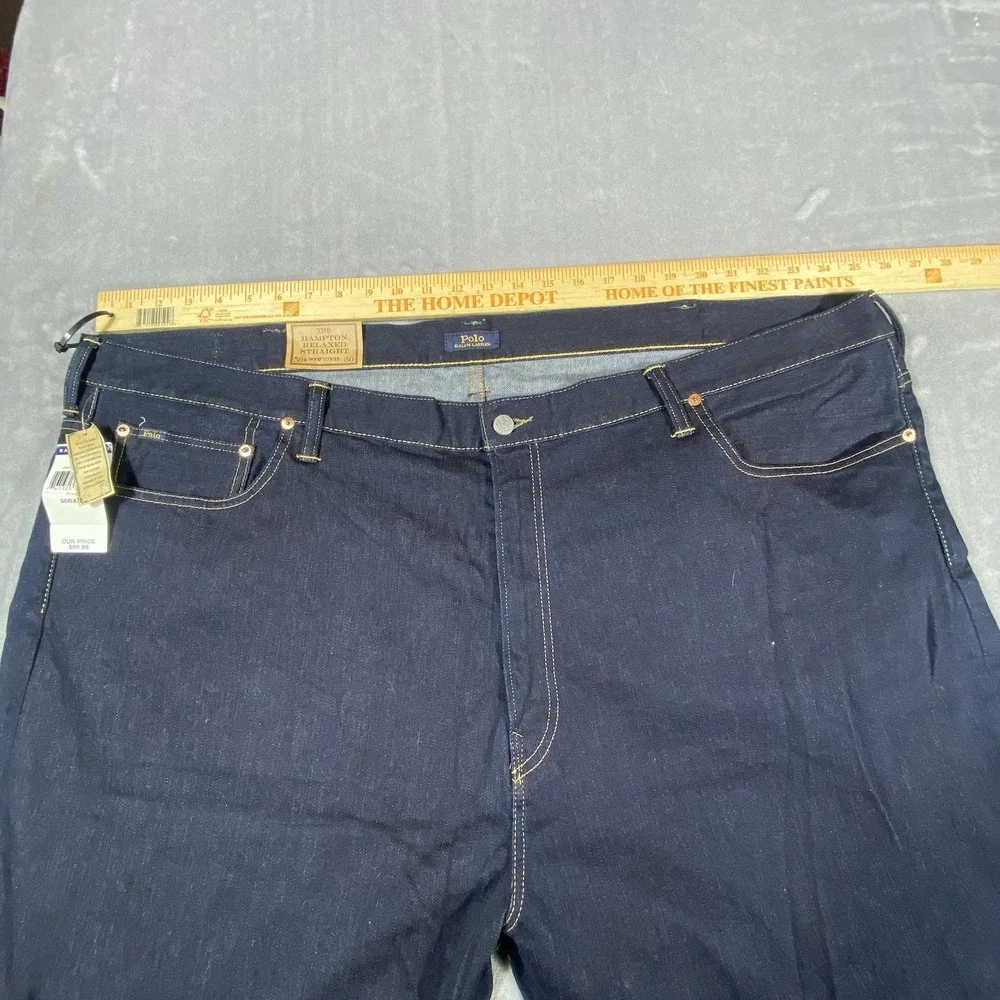 Polo Ralph Lauren Jeans 50/30 Hampton Relaxed Straight Dark Wash Denim New Tags‎